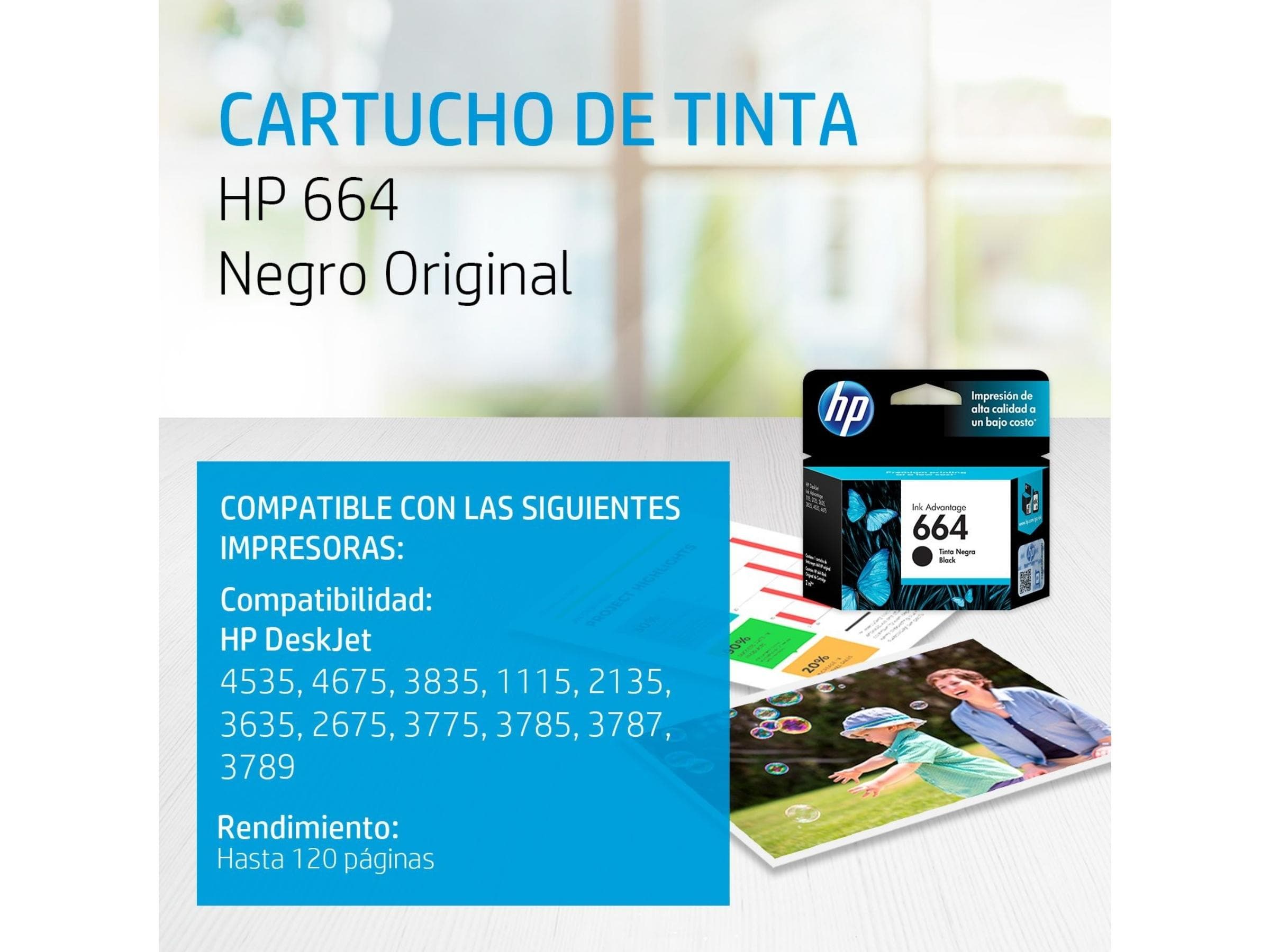 tinta HP 664 negra - 2